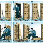 Cómo corregir una puerta de madera hundida en su lugar