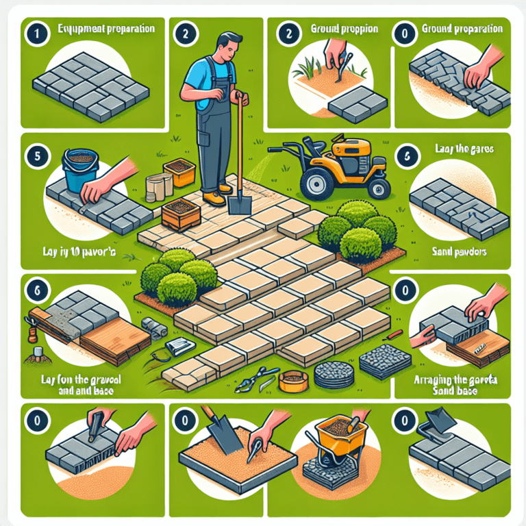 Cómo instalar pavers sobre césped en 10 pasos clave