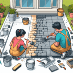 Cómo pintar un patio de concreto como si fuera piedra