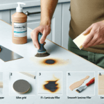 Cómo puedo reparar quemaduras en una encimera laminada