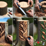 Cómo tallar troncos de árboles creativamente en el jardín
