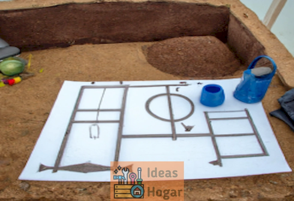 Imagen ilustrativa del proceso de construcción de una casa hobbit, mostrando el paso a paso y materiales necesarios, junto con el costo estimado de la construcción.