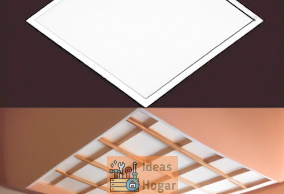 Comparación visual de un techo con bandeja y un techo abovedado, resaltando diferencias y estilos de diseño.