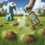 Eliminar ciperácea del césped con herbicida de coco grass