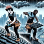 Es seguro que los techadores trabajen bajo la lluvia