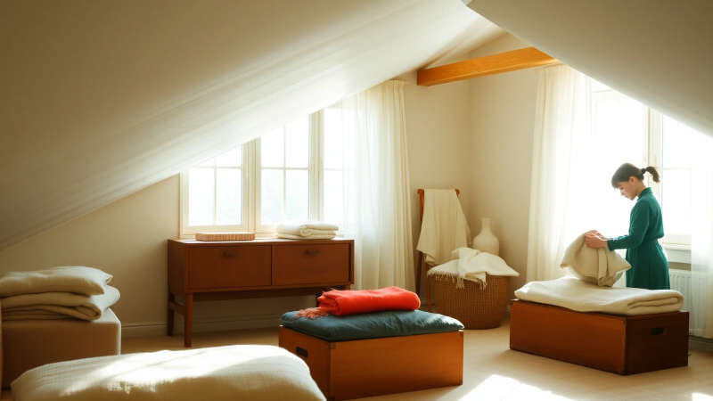 Serena y cálida habitación llena de luz