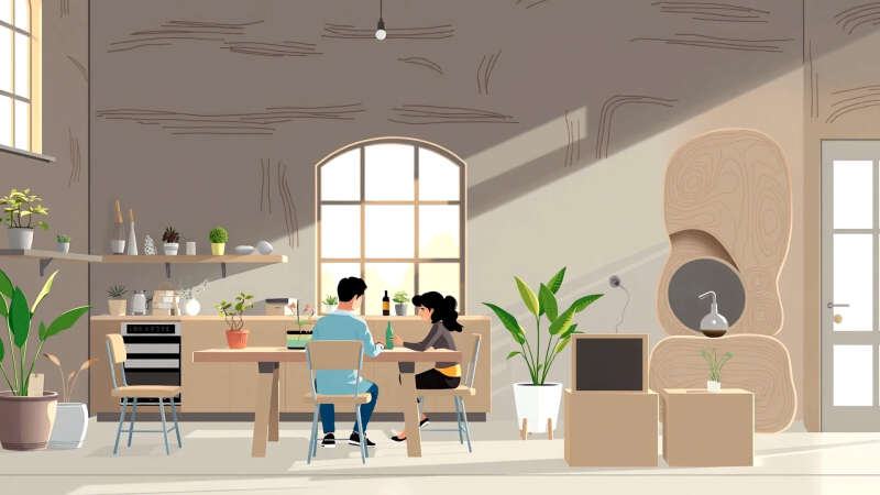 Calidez hogareña y renovada armonía natural