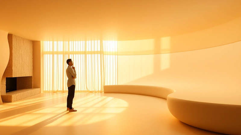 Luz suave crea un espacio sereno