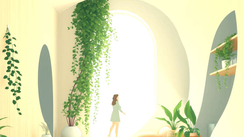 Serena ilustración natural