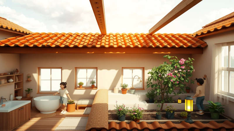 Armonía sostenible y confortable en la azotea