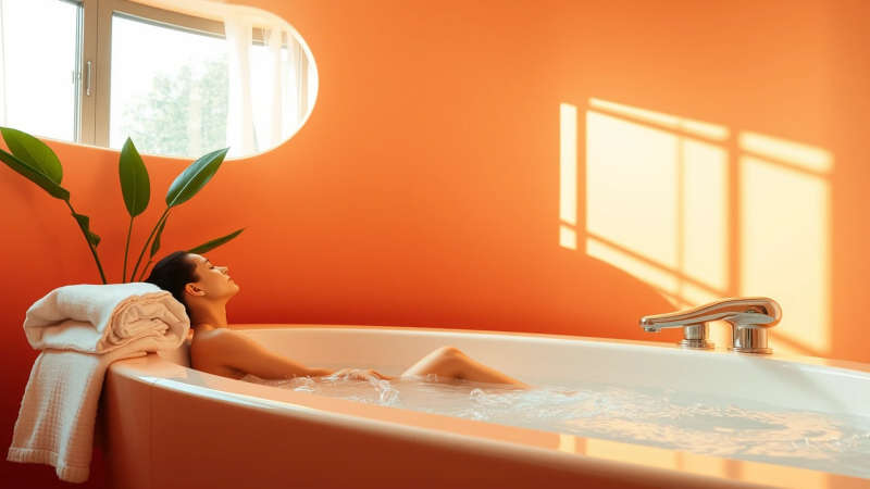 Un baño sereno