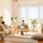 Serena vivienda con calidez natural y calma