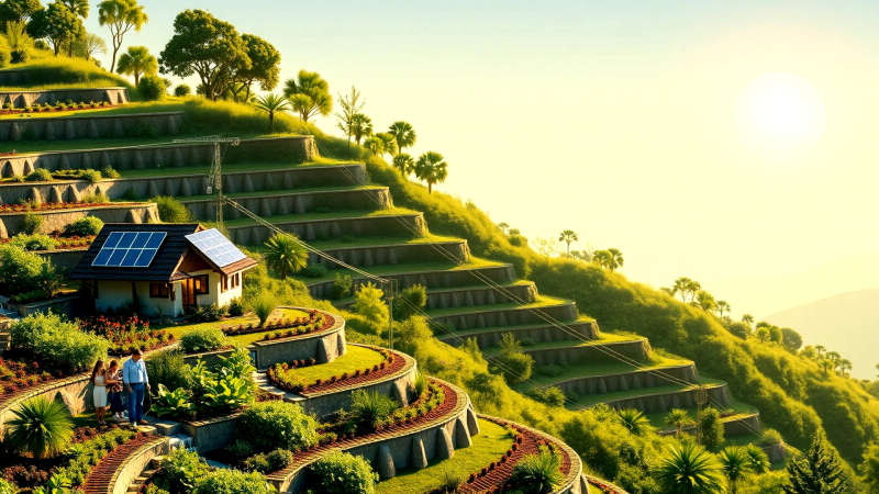 Un hogar sostenible en armonía con la naturaleza