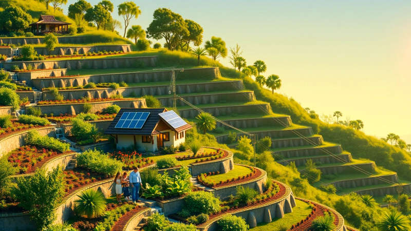 Un hogar sostenible en armonía con la naturaleza