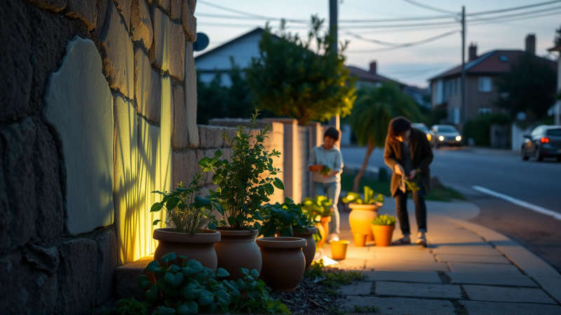 Paz y cuidado en un jardín hogareño
