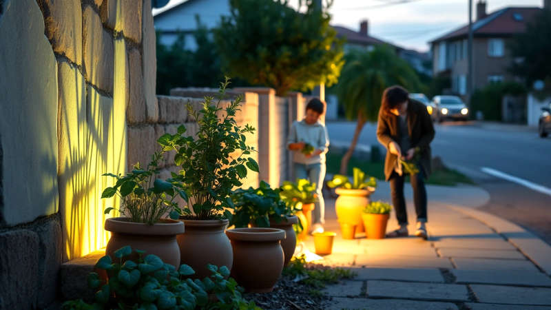 Paz y cuidado en un jardín hogareño