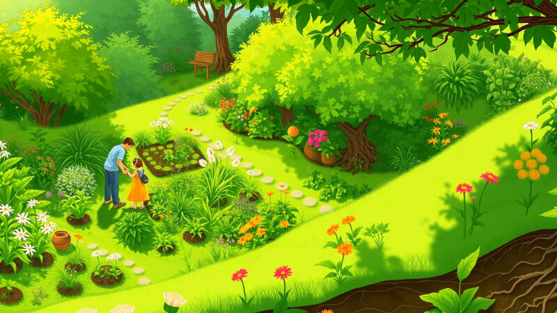 Jardín vibrante