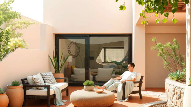 Un patio sereno y lleno de luz