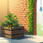 Paz serena en un jardín equilibrado