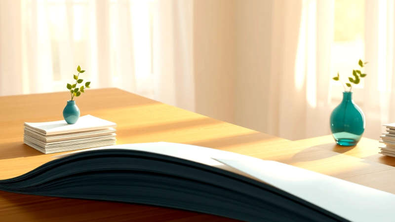 Serena ilustración de un espacio ordenado