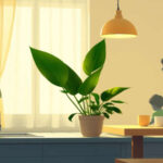 Organización de la lavandería: estantes y armarios altos