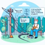 Qué debo hacer si una línea de cable cae en mi jardín