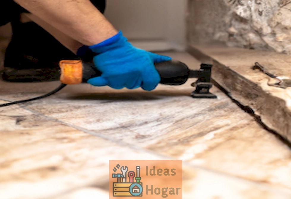 Imagen de una persona utilizando herramientas para realizar una demolición de bricolaje en una renovación en el hogar.