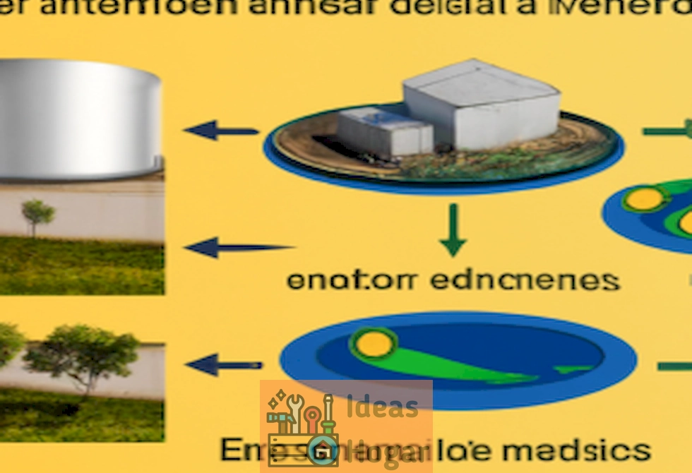 Diagrama ilustrativo del funcionamiento de un sistema séptico anaeróbico, mostrando las diferentes etapas del proceso de tratamiento de aguas residuales.
