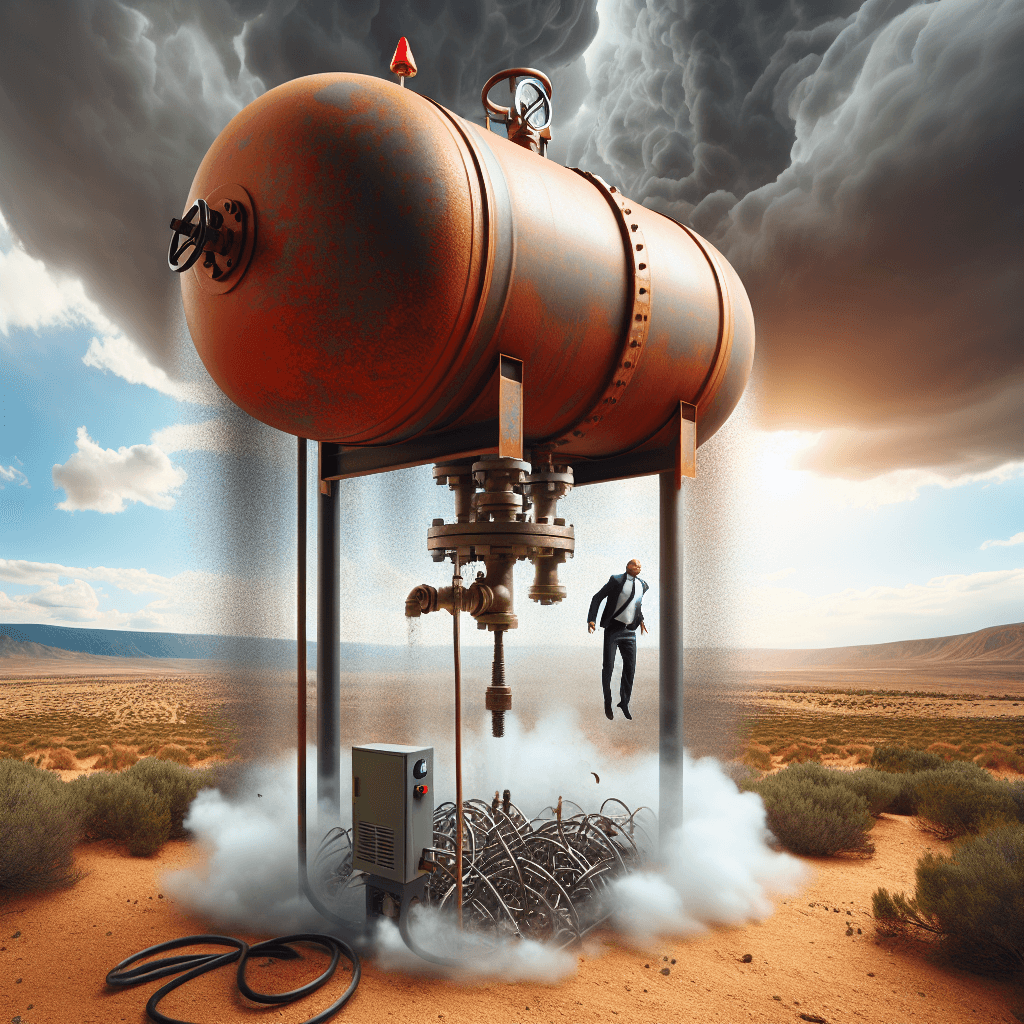 Tanque de presión defectuoso provoca aire en tubería de pozo